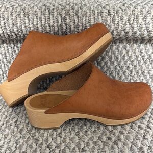 Bryr worker clog, natural leather, size 9